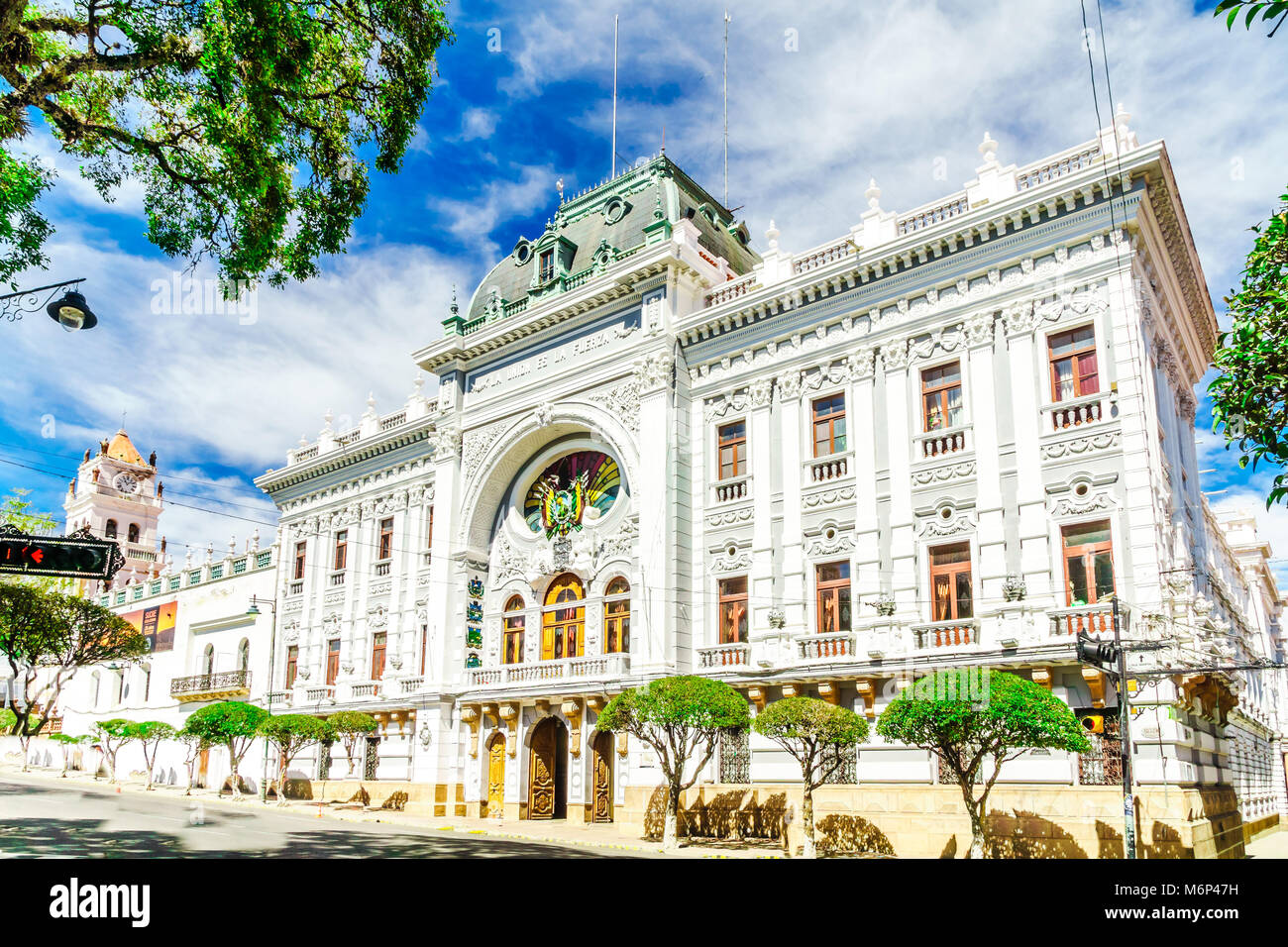 Ver en edificios coloniales en Sucre Bolivia Fotografía de stock Alamy