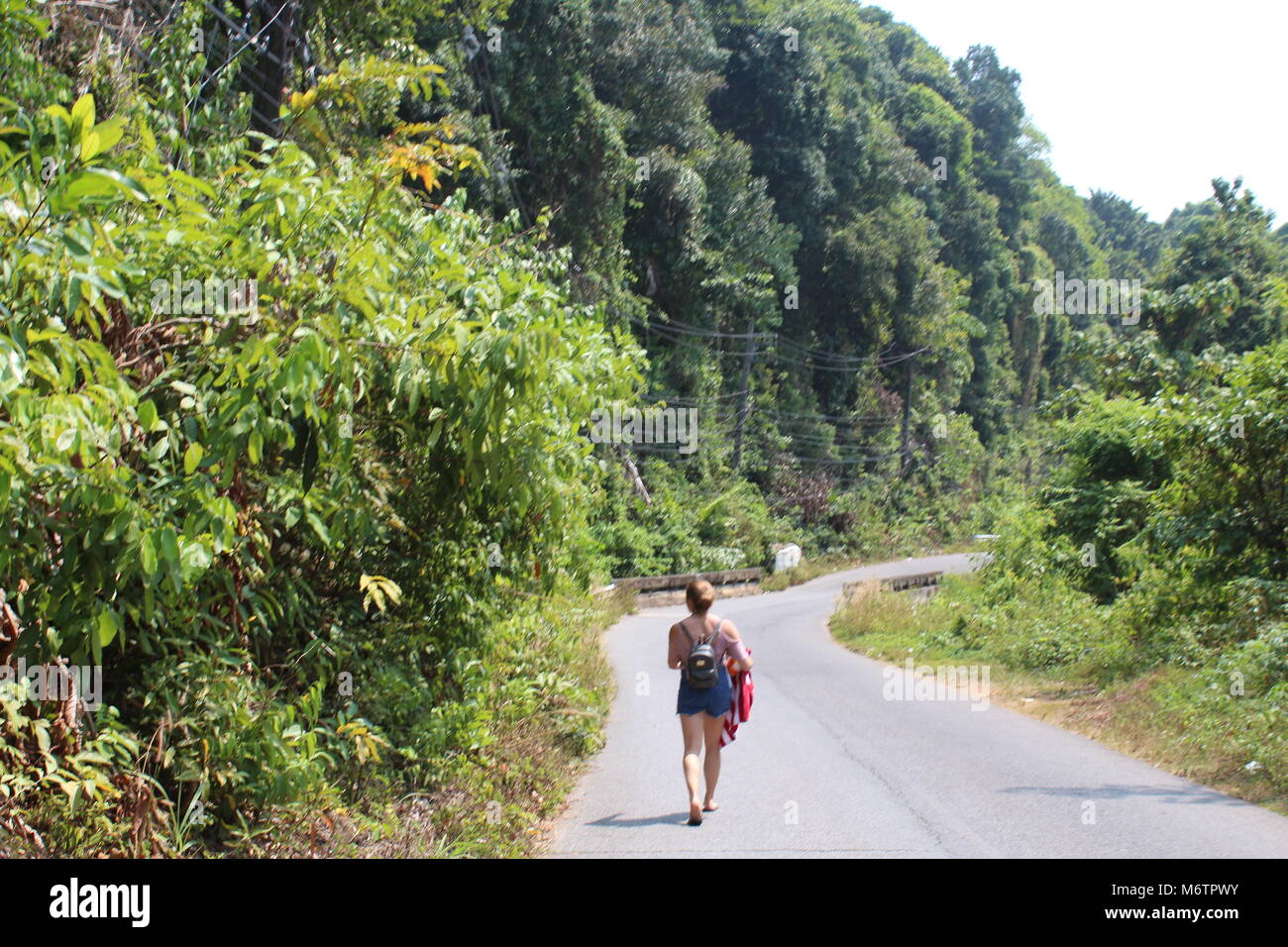 Senderismo a través de las selvas de Koh Chang Foto de stock