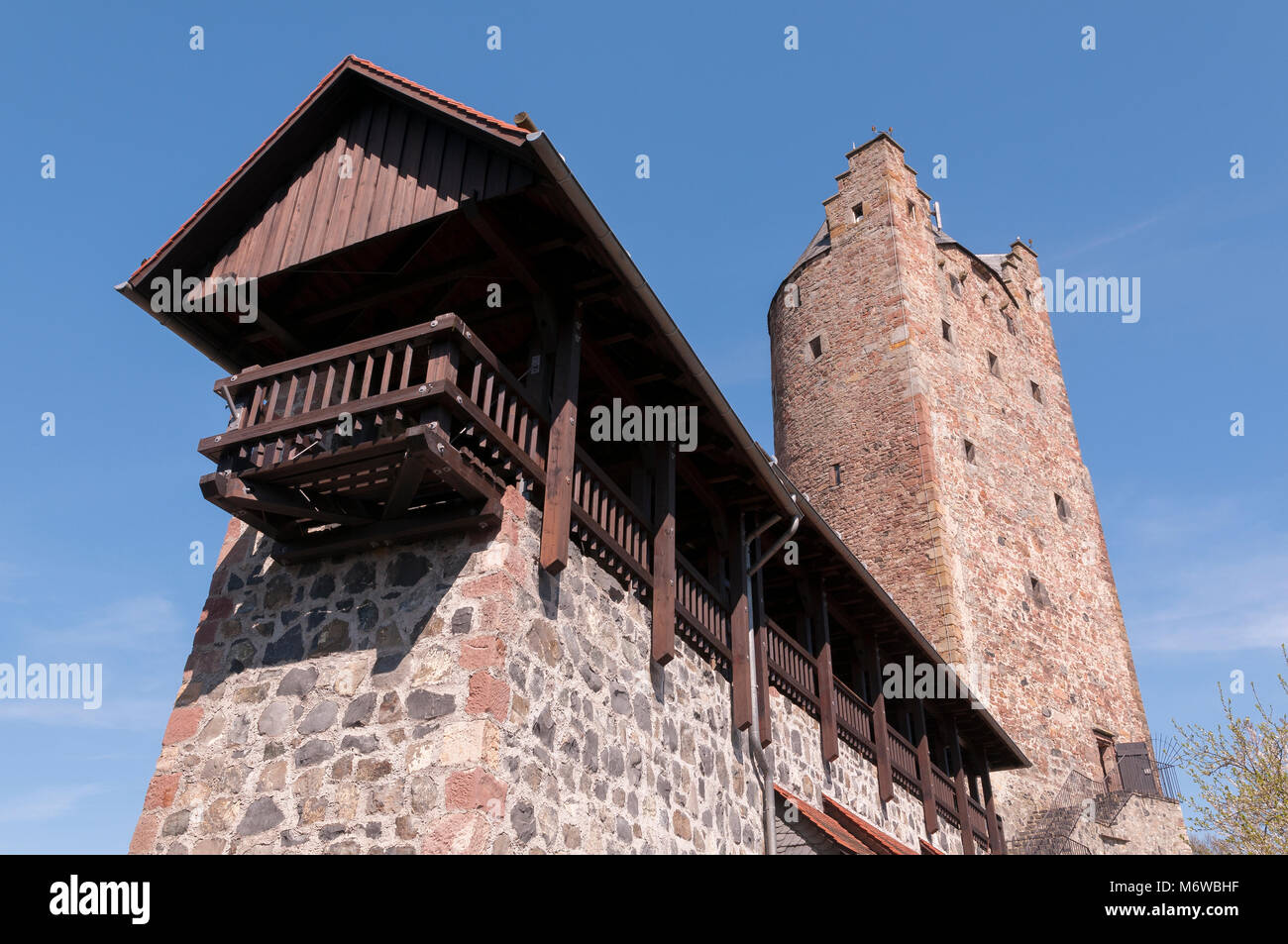 Fritzlar, Der graue Turm, Hessen, Alemania, Europa Foto de stock