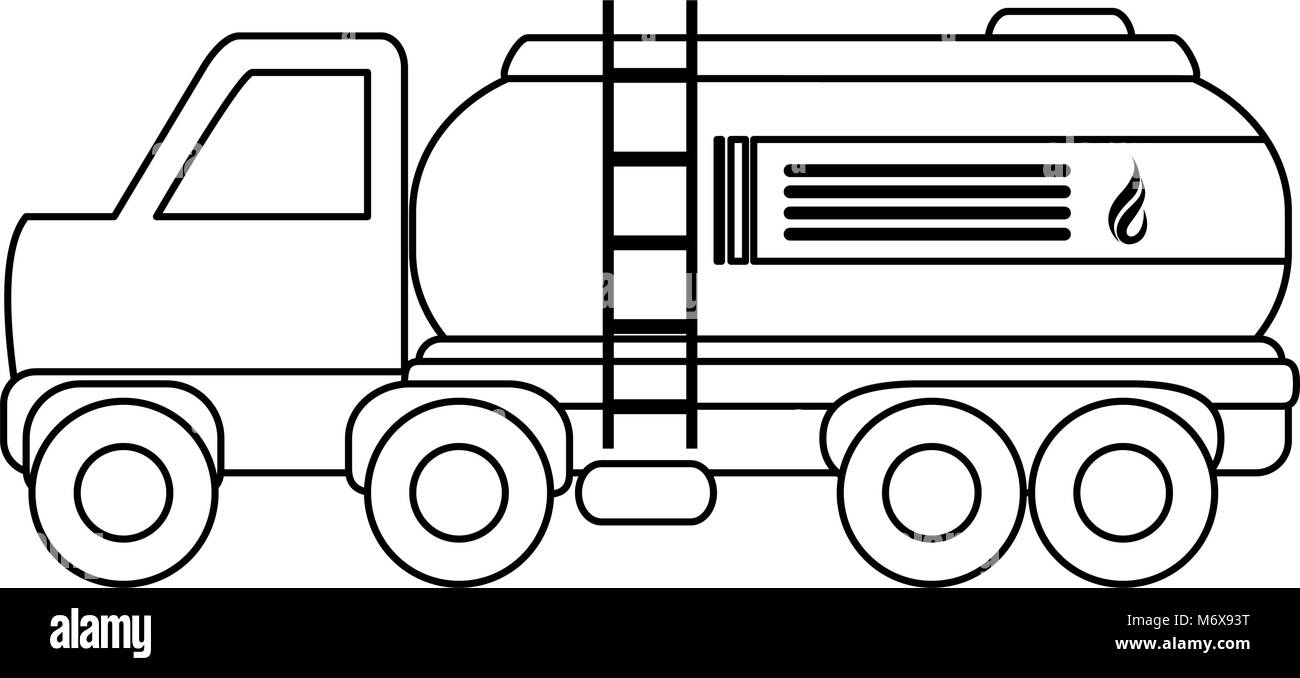 Camión con tanque de gas ilustración vectorial diseño gráfico Imagen Vector  de stock - Alamy