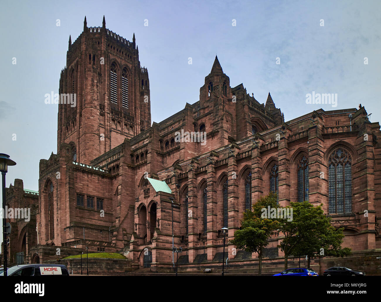 Catedral de Liverpool (nombre oficial de la Iglesia Catedral de Cristo en Liverpool) es una Iglesia de Inglaterra catedral en el centro de la ciudad de Liverpool, Inglaterra Foto de stock