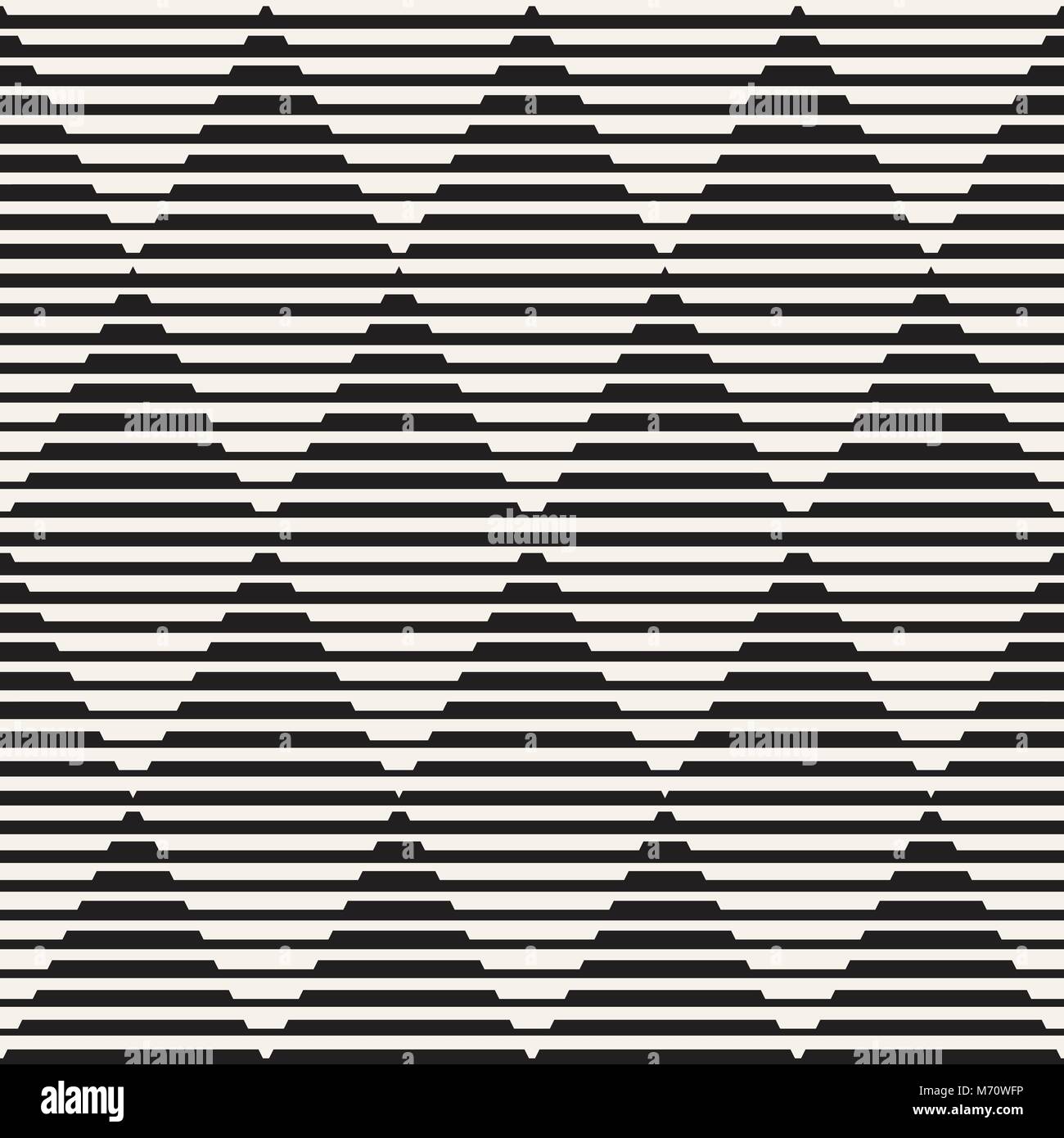 Vector de semitono en blanco y negro perfecta patrón de líneas. Retro geométrica abstracta diseño de fondo. Ilustración del Vector