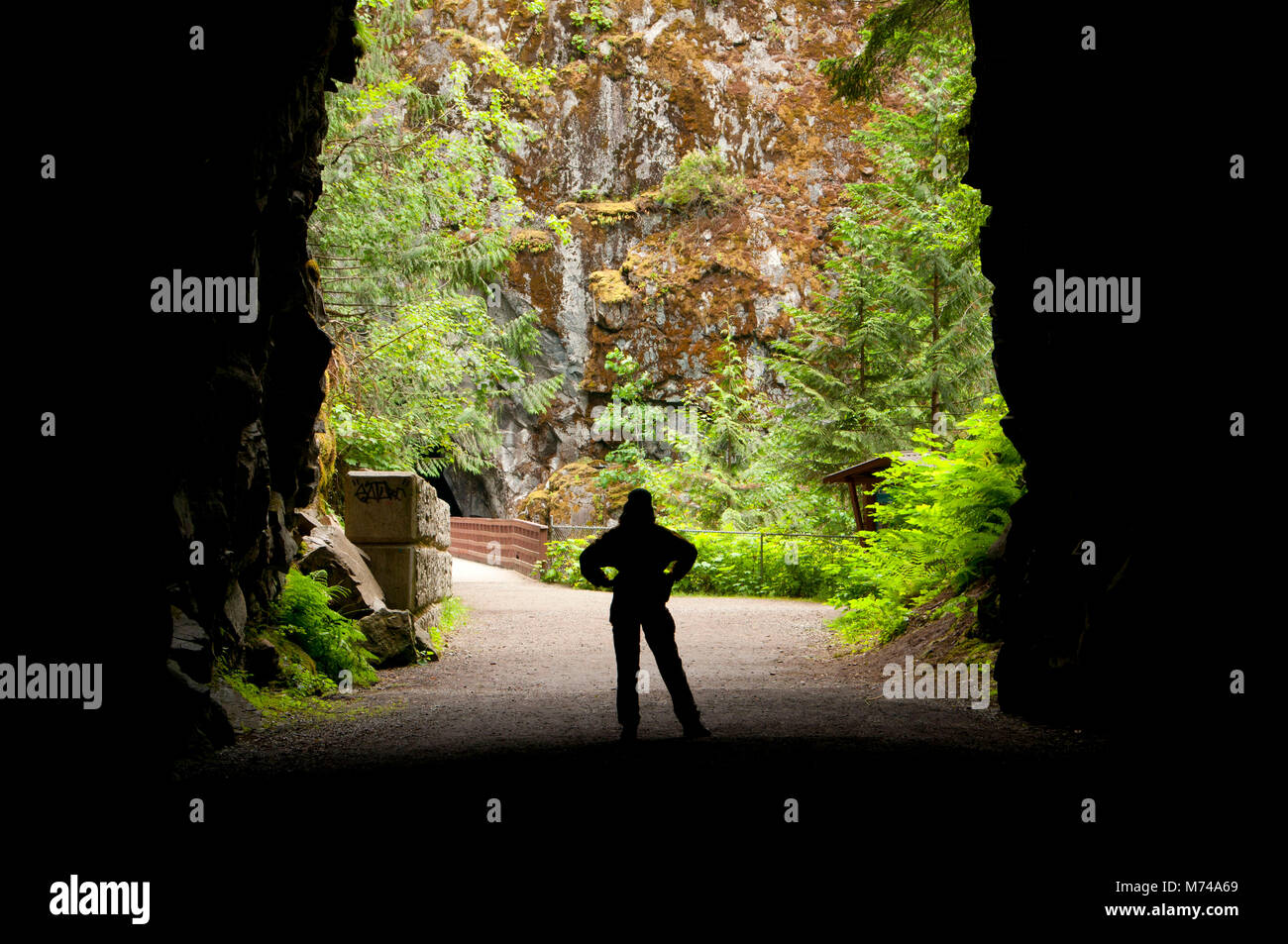 Othello túneles, Coquihalla Canyon Parque Provincial de Columbia Británica, Canadá Foto de stock