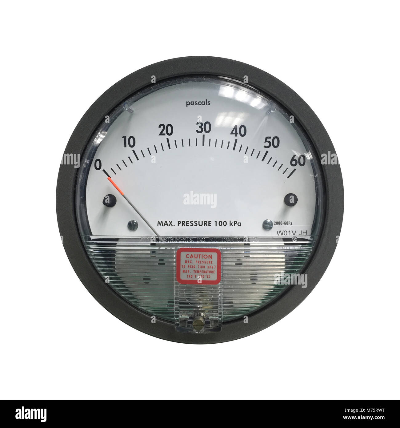 facil de manejar La forma Preocupado Manómetro de presión de aire aislado utilizado para medir la presión de  salas limpias en medicina o industria eléctrica Fotografía de stock - Alamy