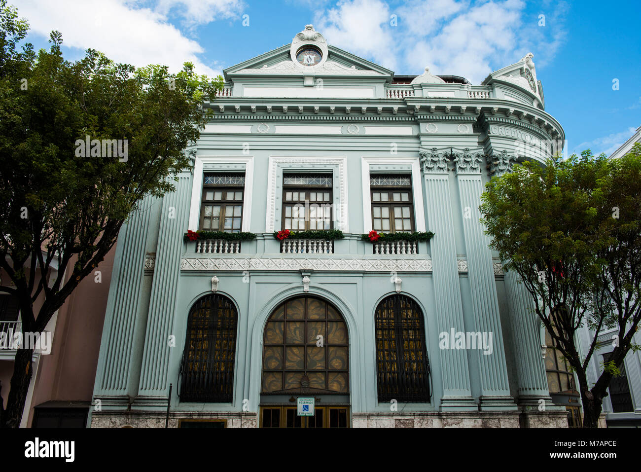El casco antiguo de la ciudad de Ponce, Puerto Rico, el Caribe