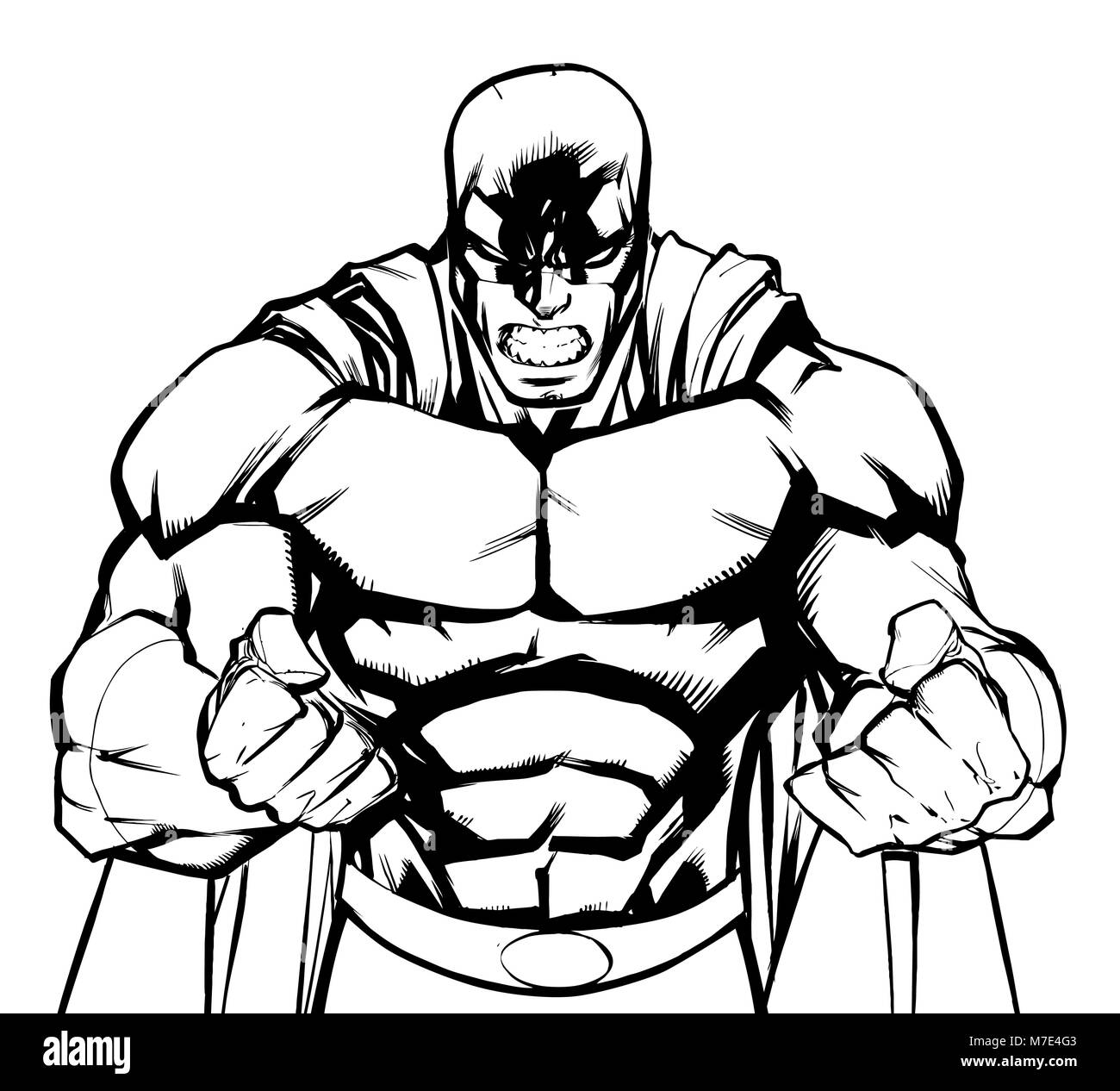 Raging superhéroe ilustración Ilustración del Vector