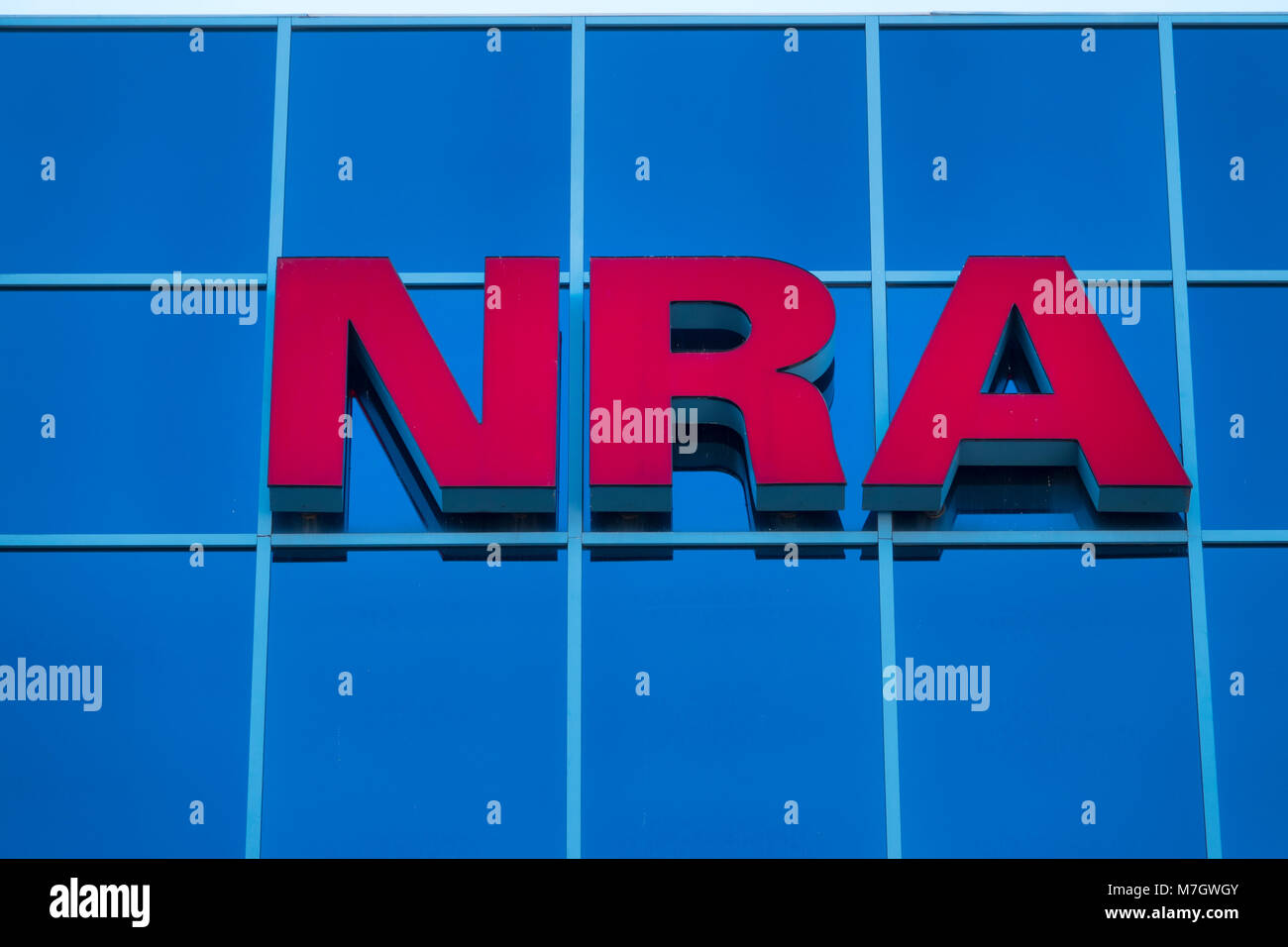 La sede de la Asociación Nacional del Rifle NRA en Fairfax, Virginia va gun derechos grupo de cabildeo en EE.UU. Foto de stock