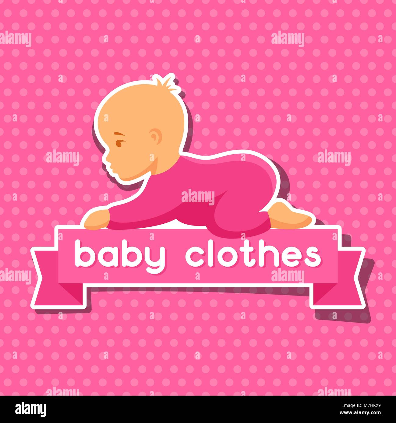 borroso Contar perro Fondo con etiqueta ropa de bebé para recién nacidos Imagen Vector de stock  - Alamy