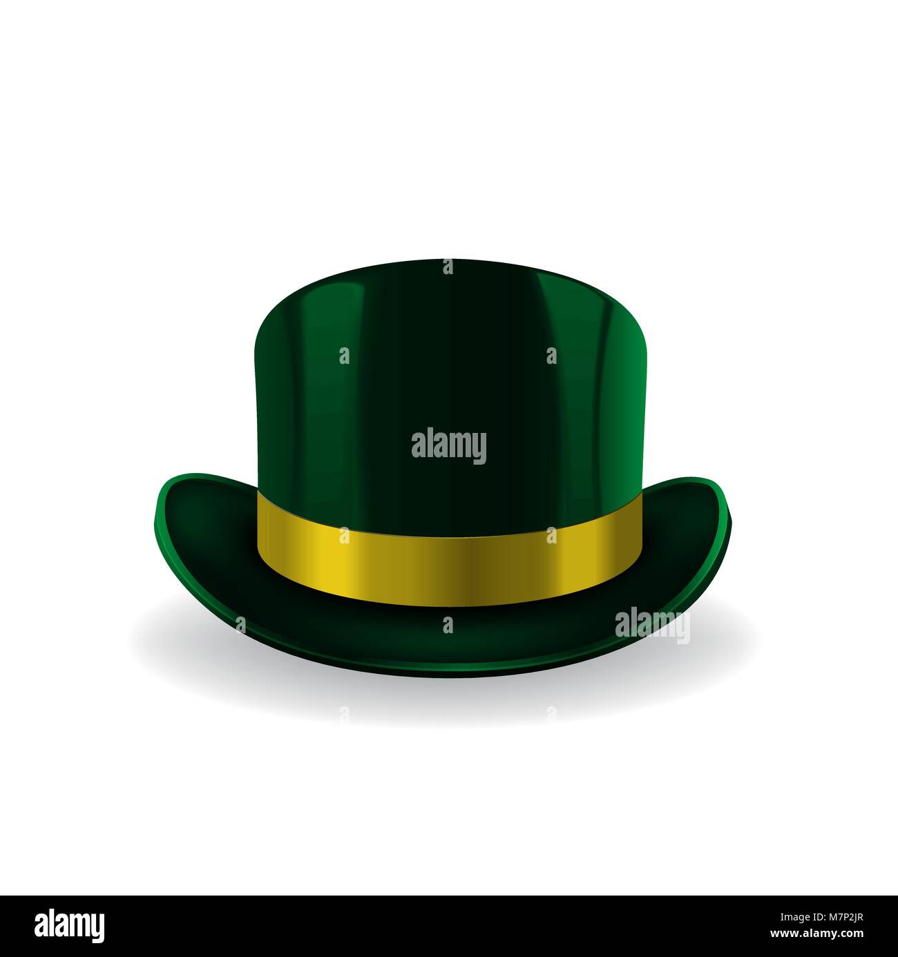 Sombrero de duende verde sobre fondo blanco. St Patricks hat. Ilustración  vectorial Imagen Vector de stock - Alamy