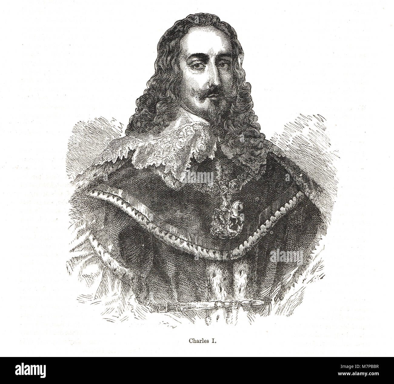 El rey Carlos I de Inglaterra (1600-1649) reinó 1625-1649 Foto de stock