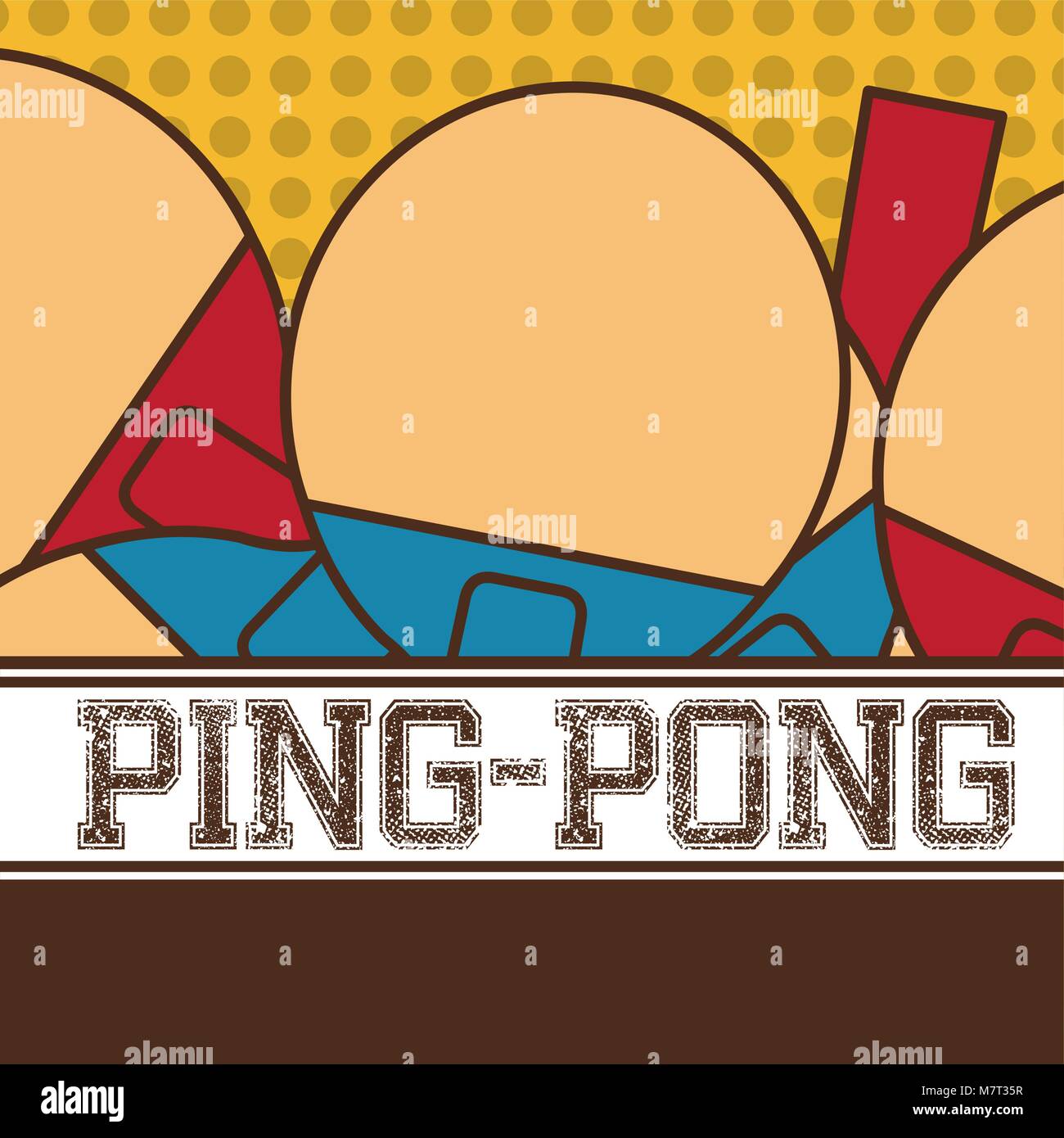 Raquetas de ping pong Ilustración del Vector