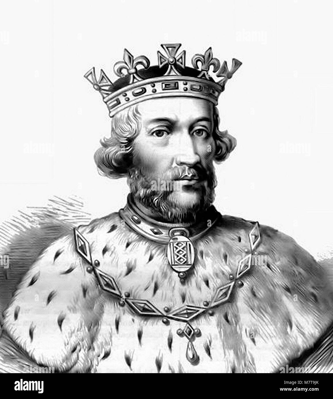 Edward II. Retrato del Rey Eduardo II de Inglaterra (1284-1327). Foto de stock