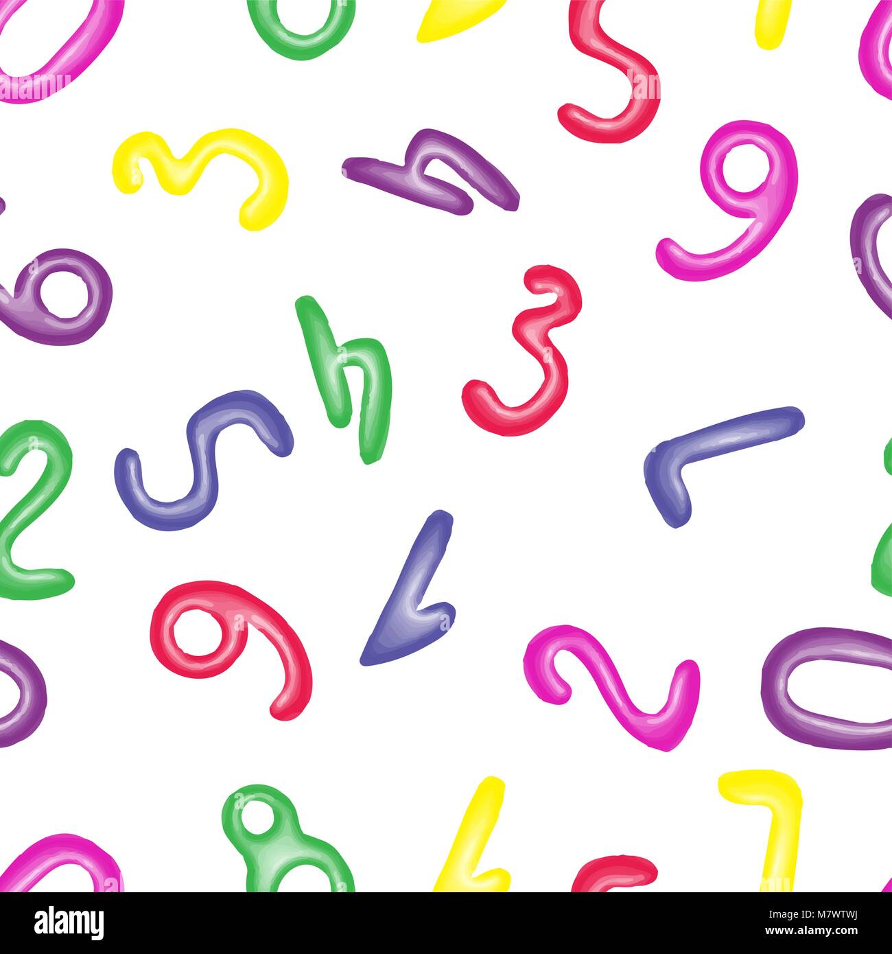 Numeros De Colores Plastilina Ilustracion Vectorial Trama De Fondo Sin Fisuras Con Plastilina Numeral Imagen Vector De Stock Alamy