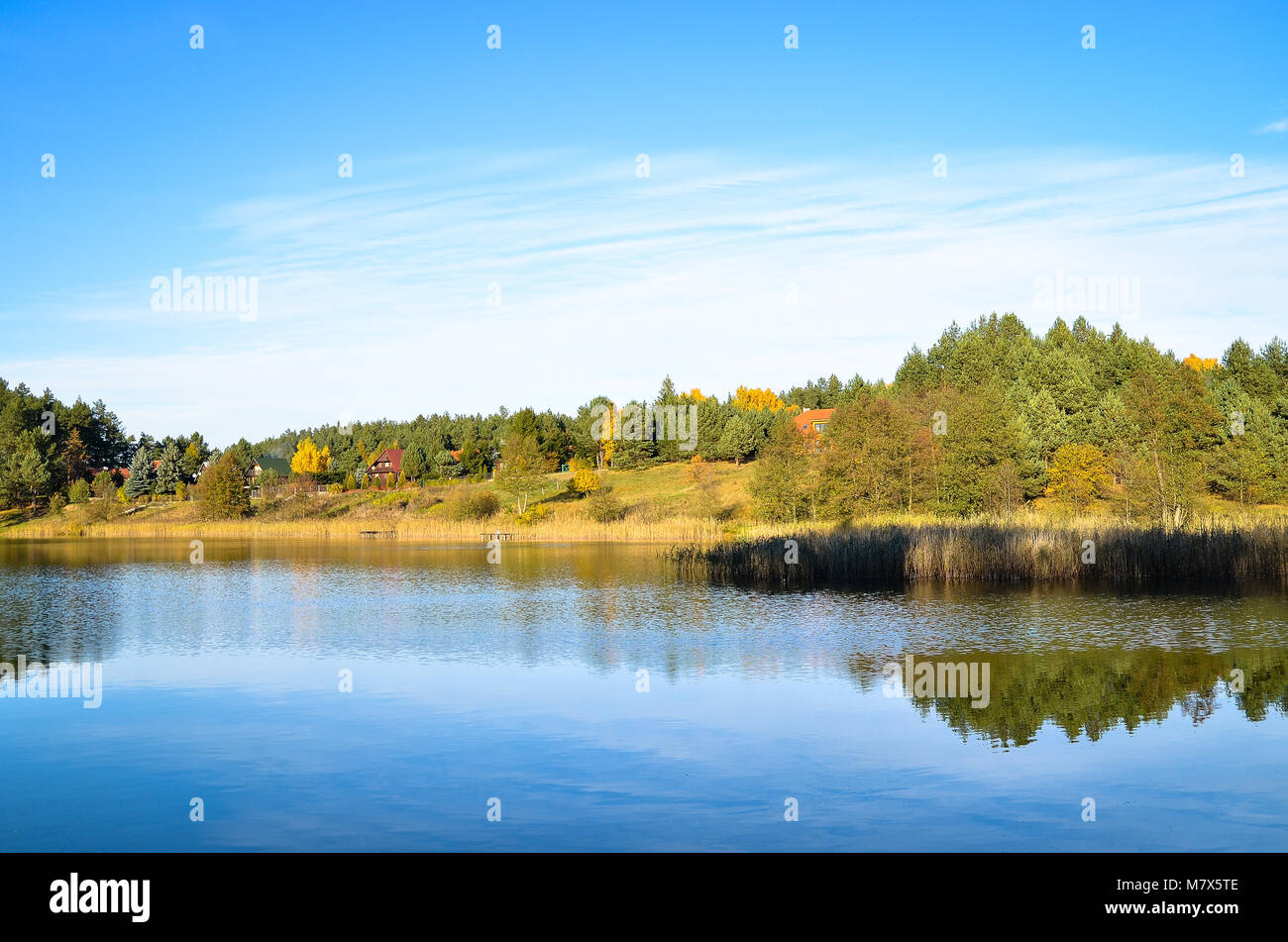 Lago Guzowy Piec Polonia Foto de stock