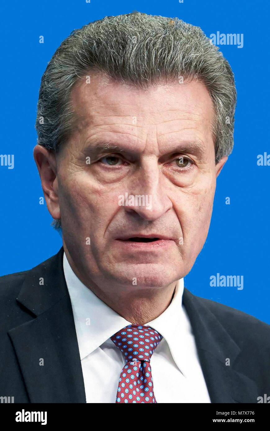Günther Oettinger - *15.10.1953: político alemán de la Unión Demócrata Cristiana, Comisario Europeo para el presupuesto y los recursos humanos. Precaución: F Foto de stock