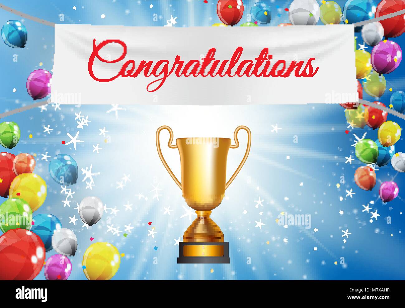 Ganador de la Copa de Oro felicitaciones de fondo ...