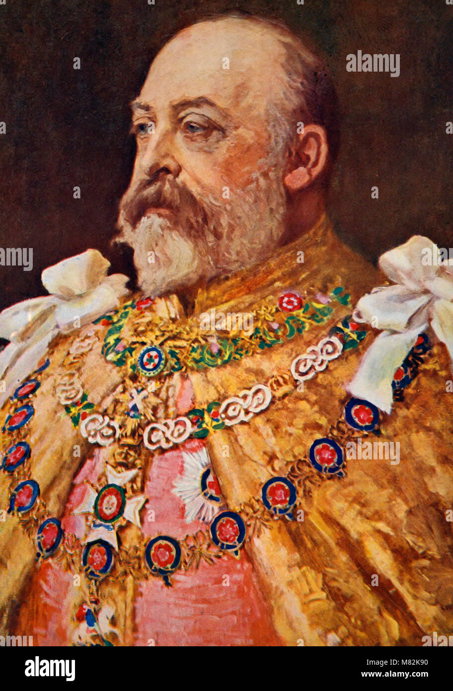 Su Majestad el Rey Edward VII Foto de stock