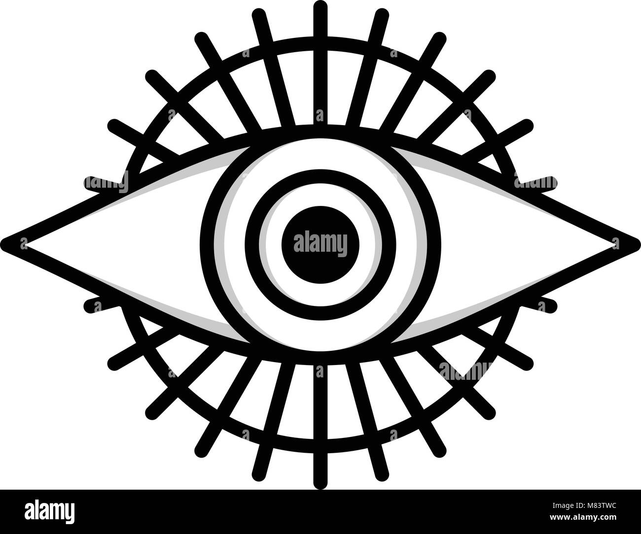 Un ojo símbolo logotipo Logotipo vector Ilustración del Vector