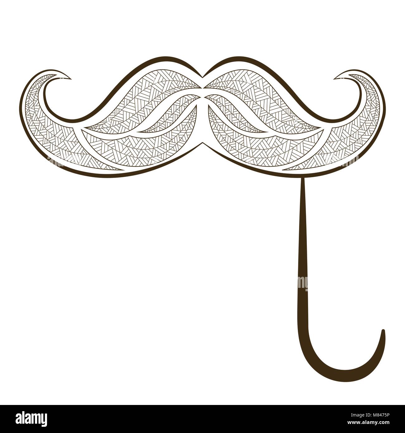 Funny Face Mustache Vector Illustration Imagenes De Stock Funny