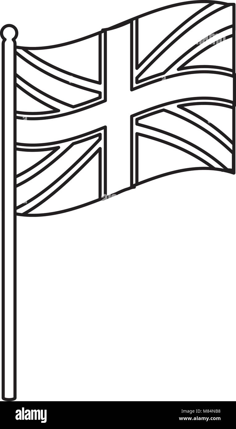 Bandera Del Reino Unido Sobre Fondo Blanco Ilustración Vectorial Imagen Vector De Stock Alamy 4148