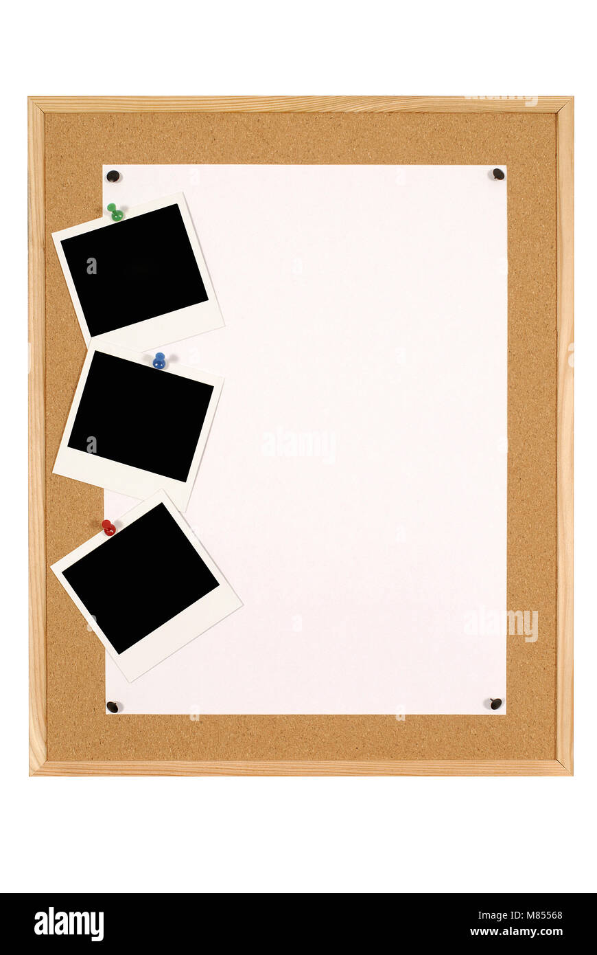Nuevo tablon informativo de corcho con marco vintage blanco