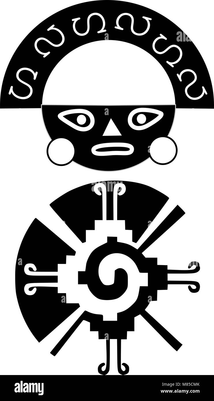 Inca y Maya tattoo Symbols Imagen Vector de stock Alamy