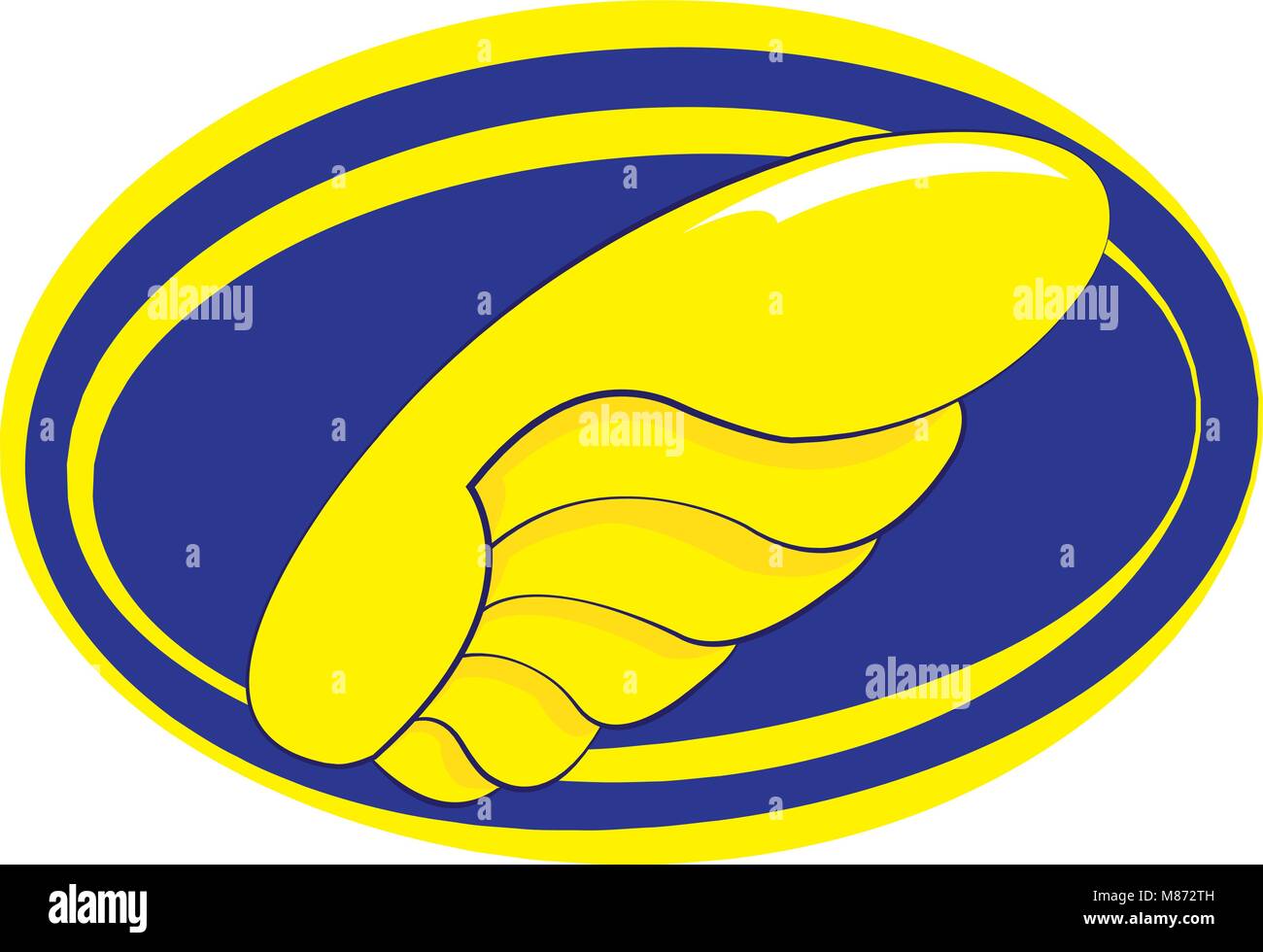 Un Vector Que Representa Una Caricatura De Amarillo Y Azul Logo Servicios De Envío Una Aleta En 3114