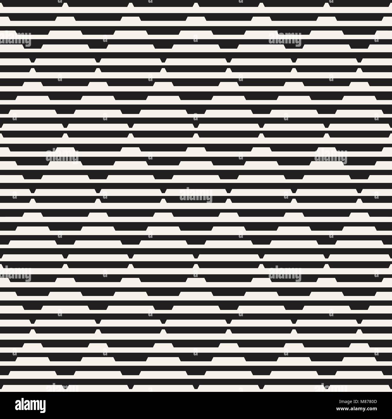 Seamless Vector líneas de semitono en blanco y negro patrón de cuadrícula. Diseño de fondo geométrica abstracta. Ilustración del Vector