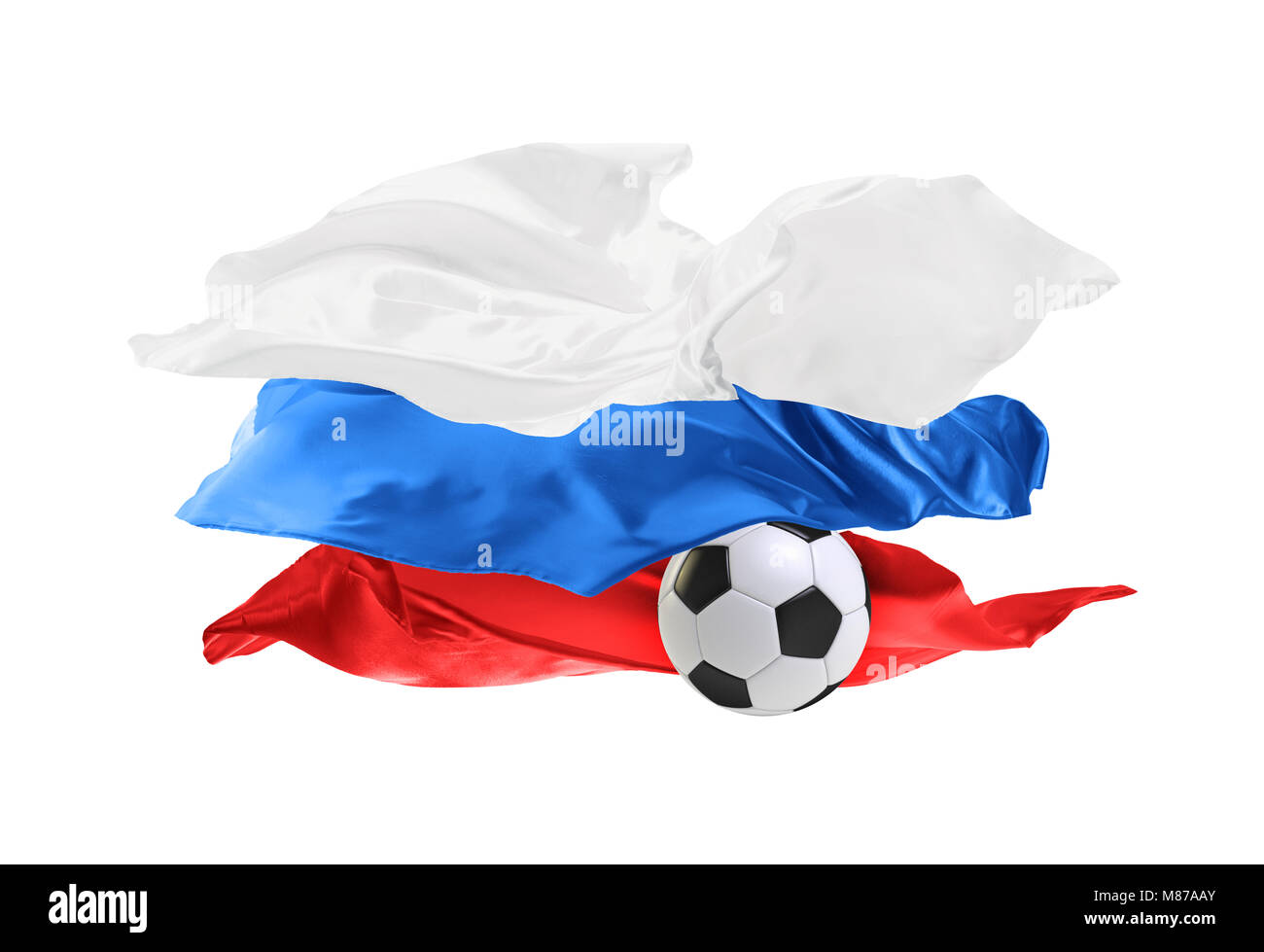 La bandera nacional de Rusia. Copa del Mundo. Rusia 2018 Foto de stock