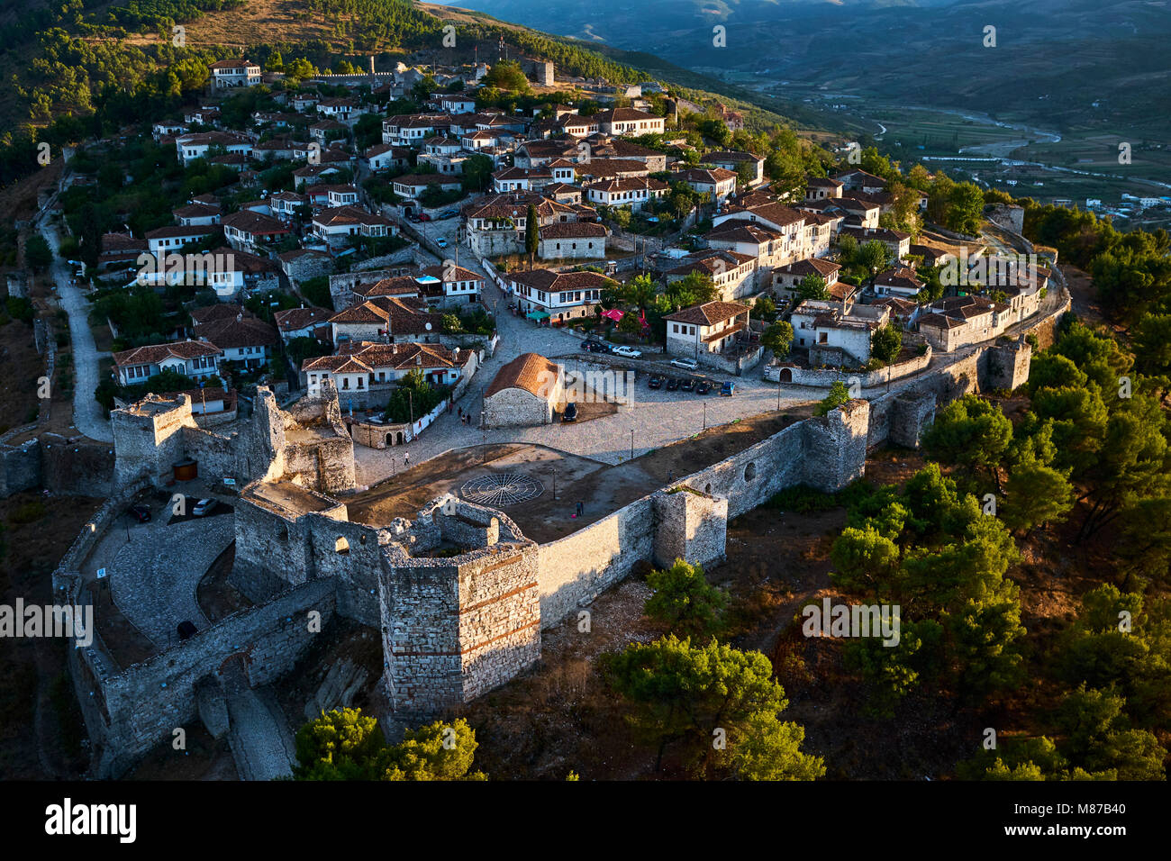 Albania, Berat, provincia ciudad de Berat, patrimonio mundial de la Unesco Foto de stock