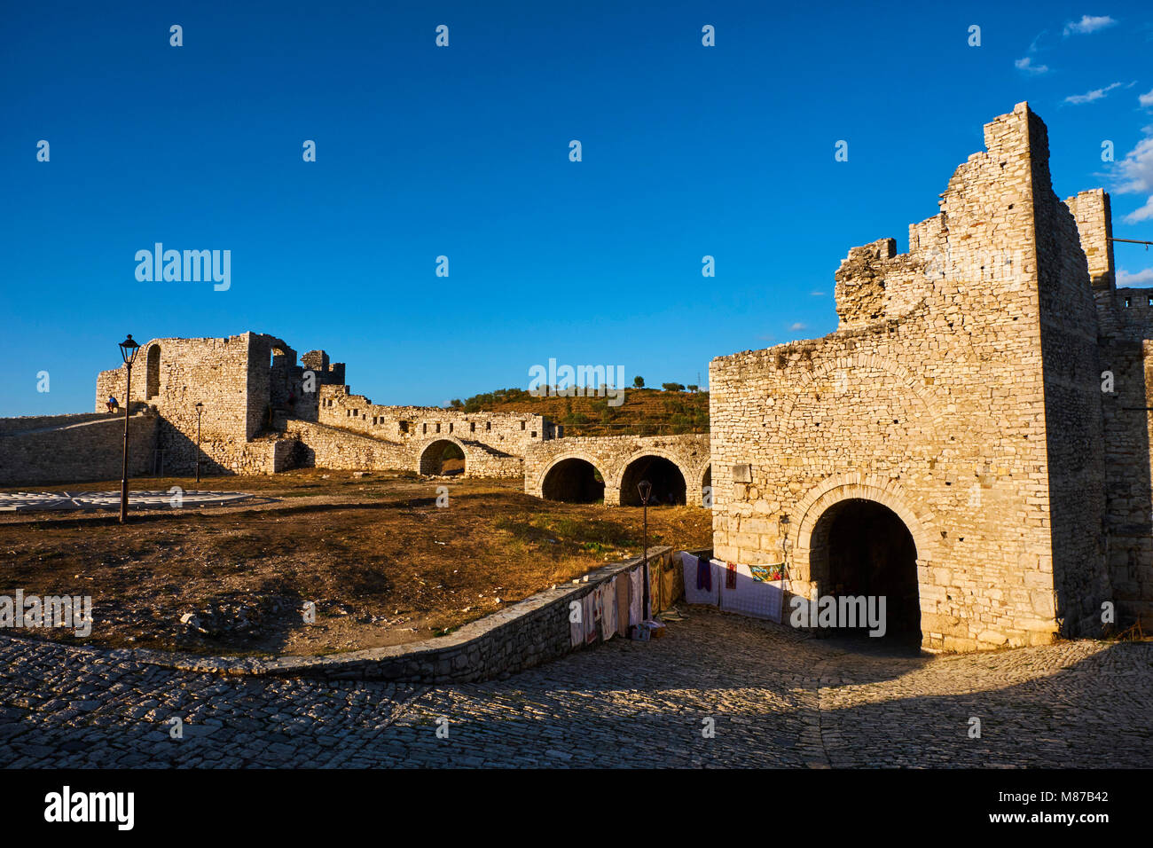 Albania, Berat, provincia ciudad de Berat, patrimonio mundial de la Unesco Foto de stock