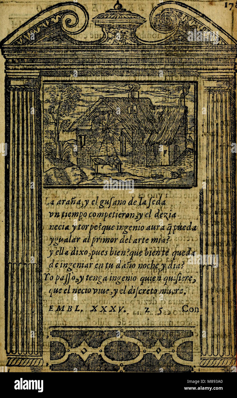 Emblemas morales de Don Iuan de Horozco y Couarruuias Arcediano de Cuellar en la Santa Yglesia de Segouia. (1591) (14747800312) Foto de stock