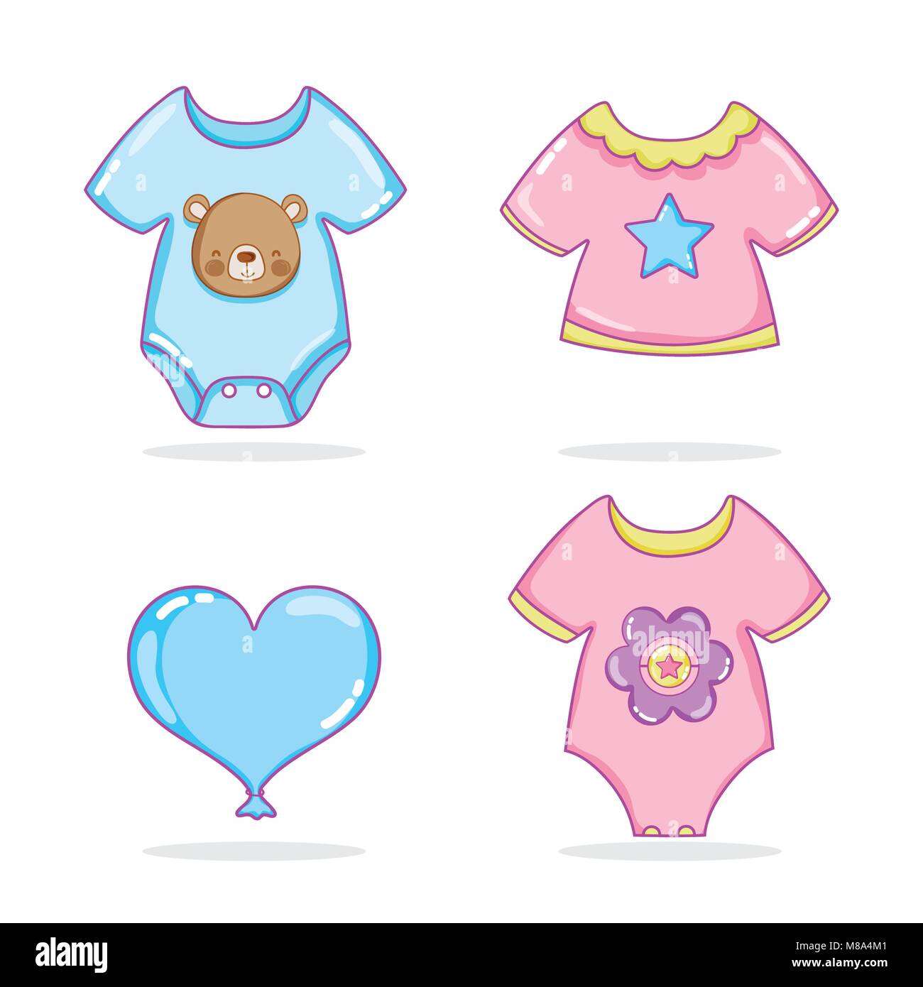 Linda ropa para bebés Imagen Vector de stock - Alamy