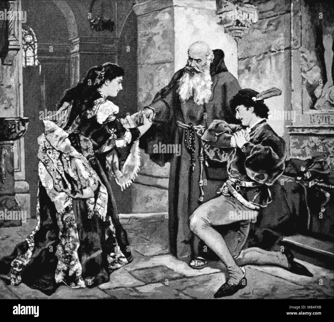 Gounod: Roméo et Juliette - Romeo y Julieta en el Friar's - a partir de una  celda de pintura - La Vitrola libro de la ópera Fotografía de stock - Alamy