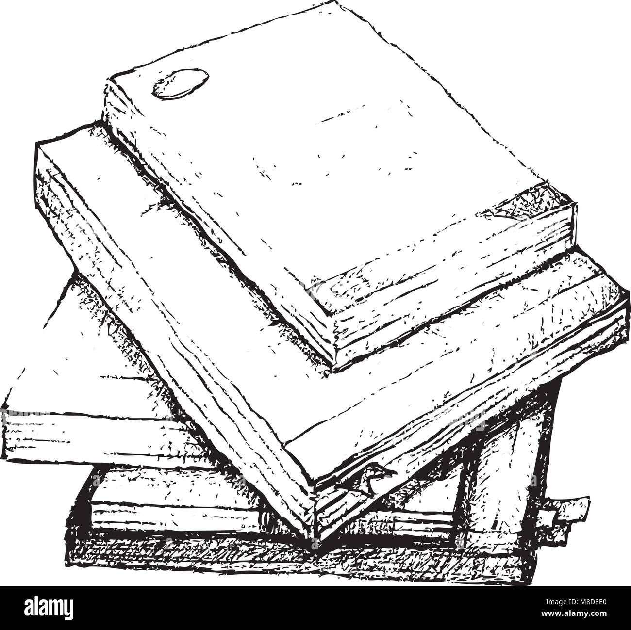 Dibujo a mano de cuaderno y lápiz ilustración aislados en el fondo Imagen  Vector de stock - Alamy