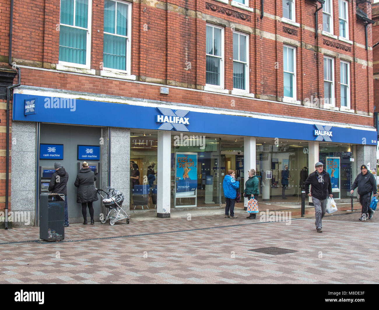 Halifax Building Society, Bradshawgate, Leigh Lancashire Foto de stock