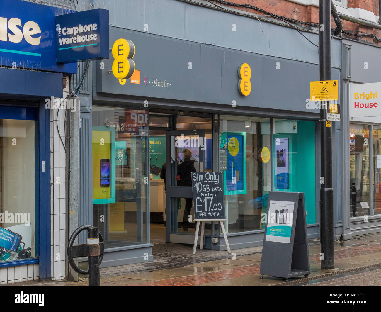 EE, Bradshawgate, Leigh Lancashire Foto de stock