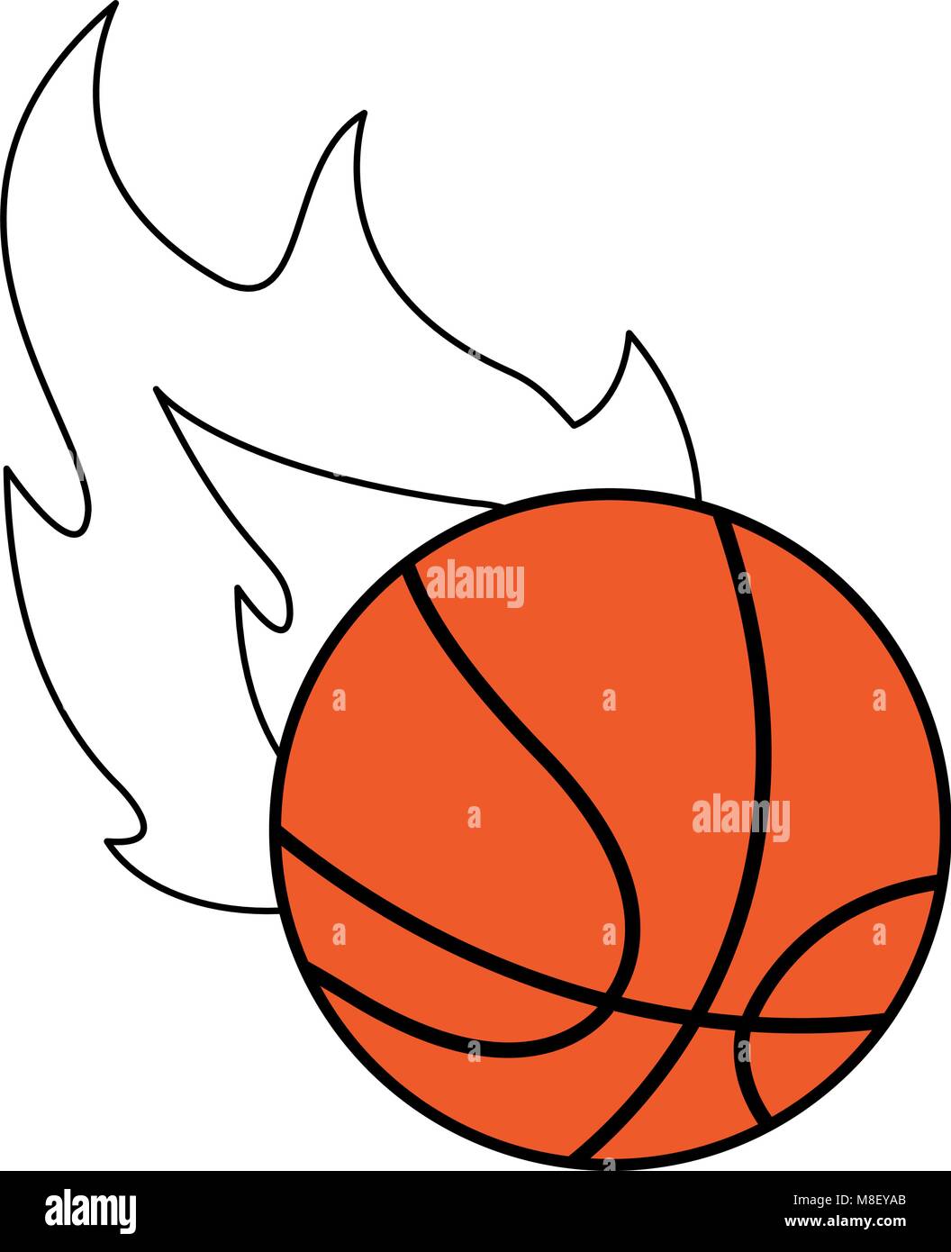 Pelota de baloncesto en el fuego ilustración vectorial ilustración  vectorial Diseño gráfico Diseño gráfico Imagen Vector de stock - Alamy