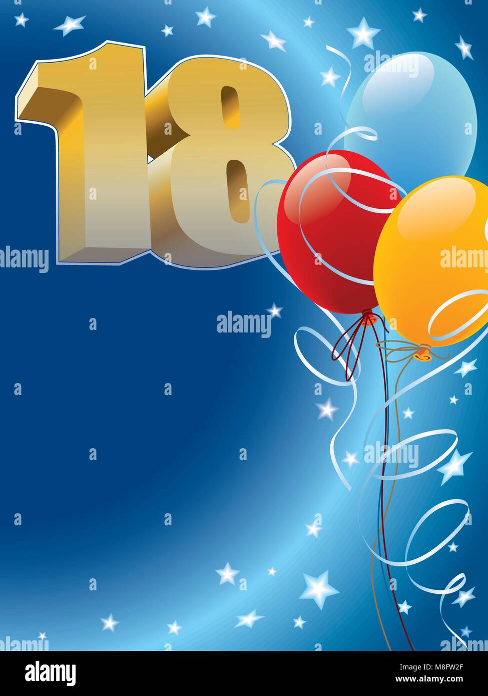 WATINC Pancarta de fondo de feliz cumpleaños número 18 con texto en inglés  Cheers to 18 Years Backdrops de 78 x 45 pulgadas, globos de fondo extra