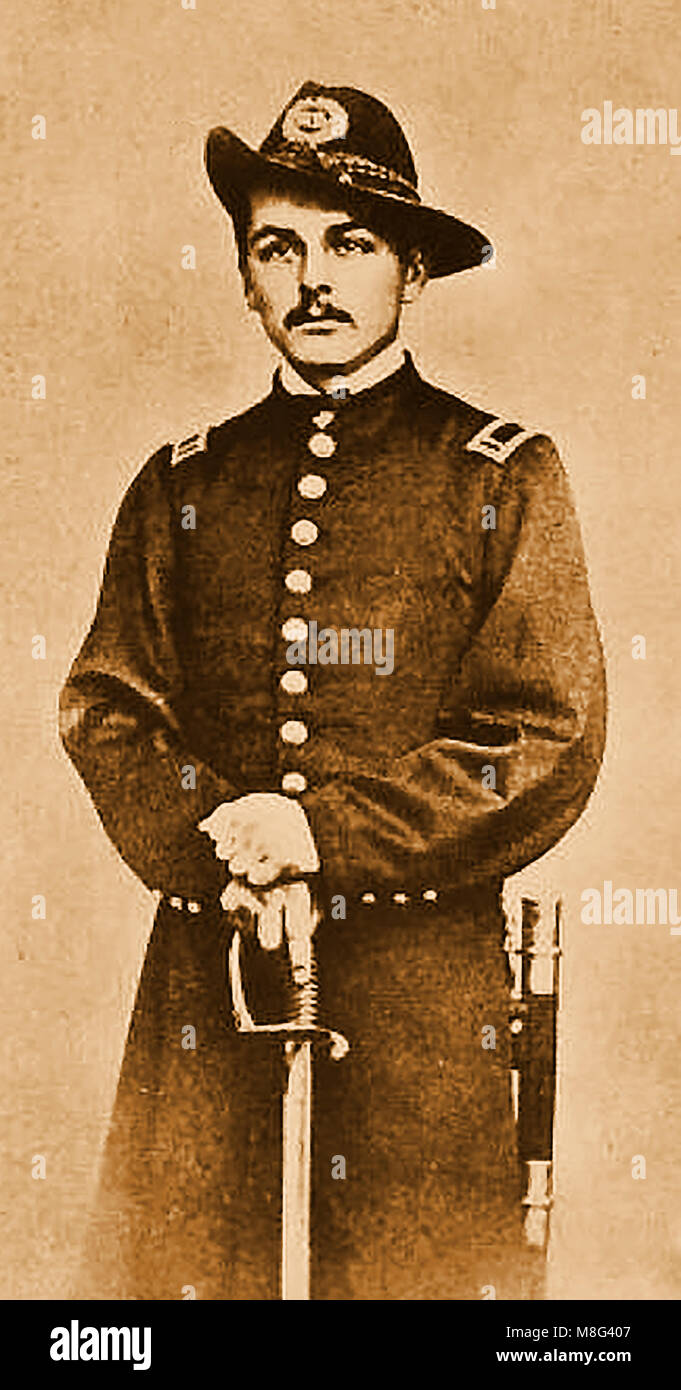 Un retrato de longitud completa de George Haven Putnam (1844-1930) en uniforme militar (1er teniente 176º Regimiento . N.Y. voluntarios . Él era un soldado americano, el editor y autor Foto de stock