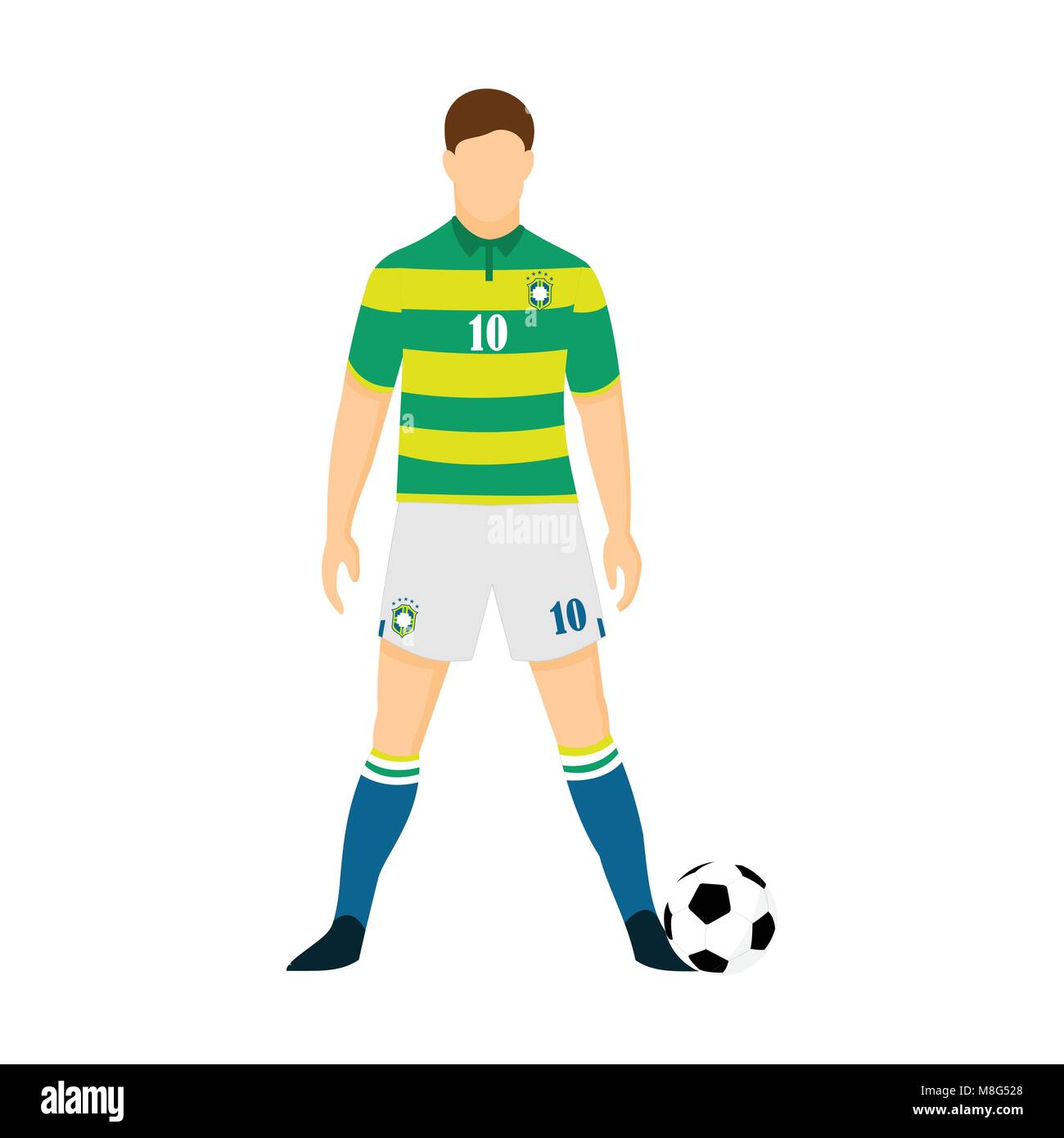 Camiseta Del Fútbol Del Brasil Ilustración del Vector