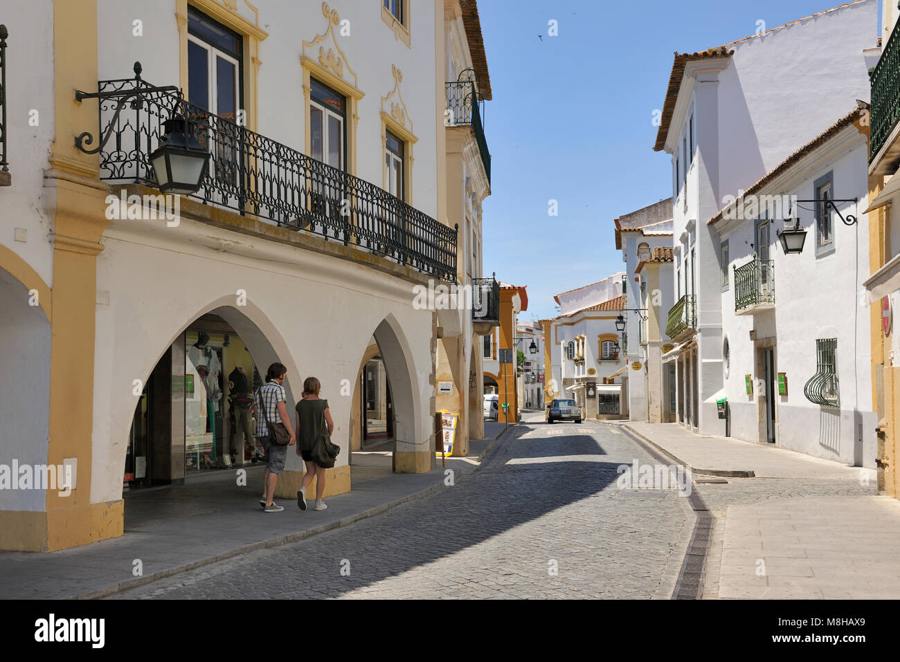 Centro histórico de Évora, Patrimonio Mundial de la Unesco. Portugal Foto de stock