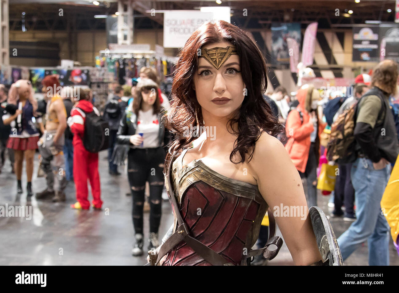 Birmingham, Inglaterra. 17 de marzo de 2018, diversas personas de cosplay en Birmingham MCM Comic Con celebrada en NEC Arena en marzo 17th, 2018,Birmingham. Inglaterra.© Jason Richardson / Alamy Live News Foto de stock