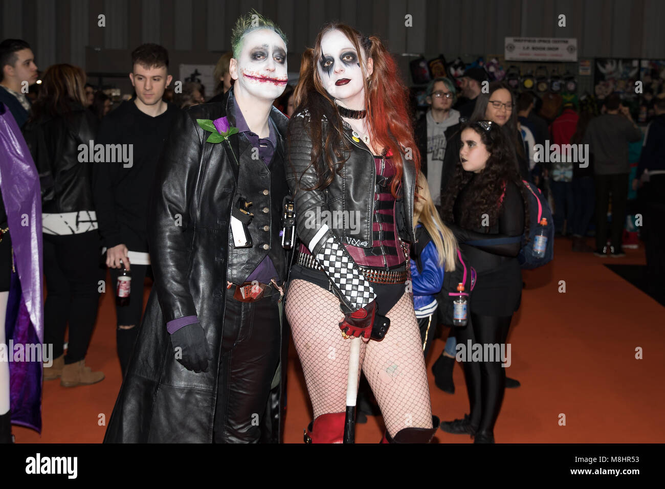 Birmingham, Inglaterra. 17 de marzo de 2018, diversas personas de cosplay en Birmingham MCM Comic Con celebrada en NEC Arena en marzo 17th, 2018,Birmingham. Inglaterra.© Jason Richardson / Alamy Live News Foto de stock