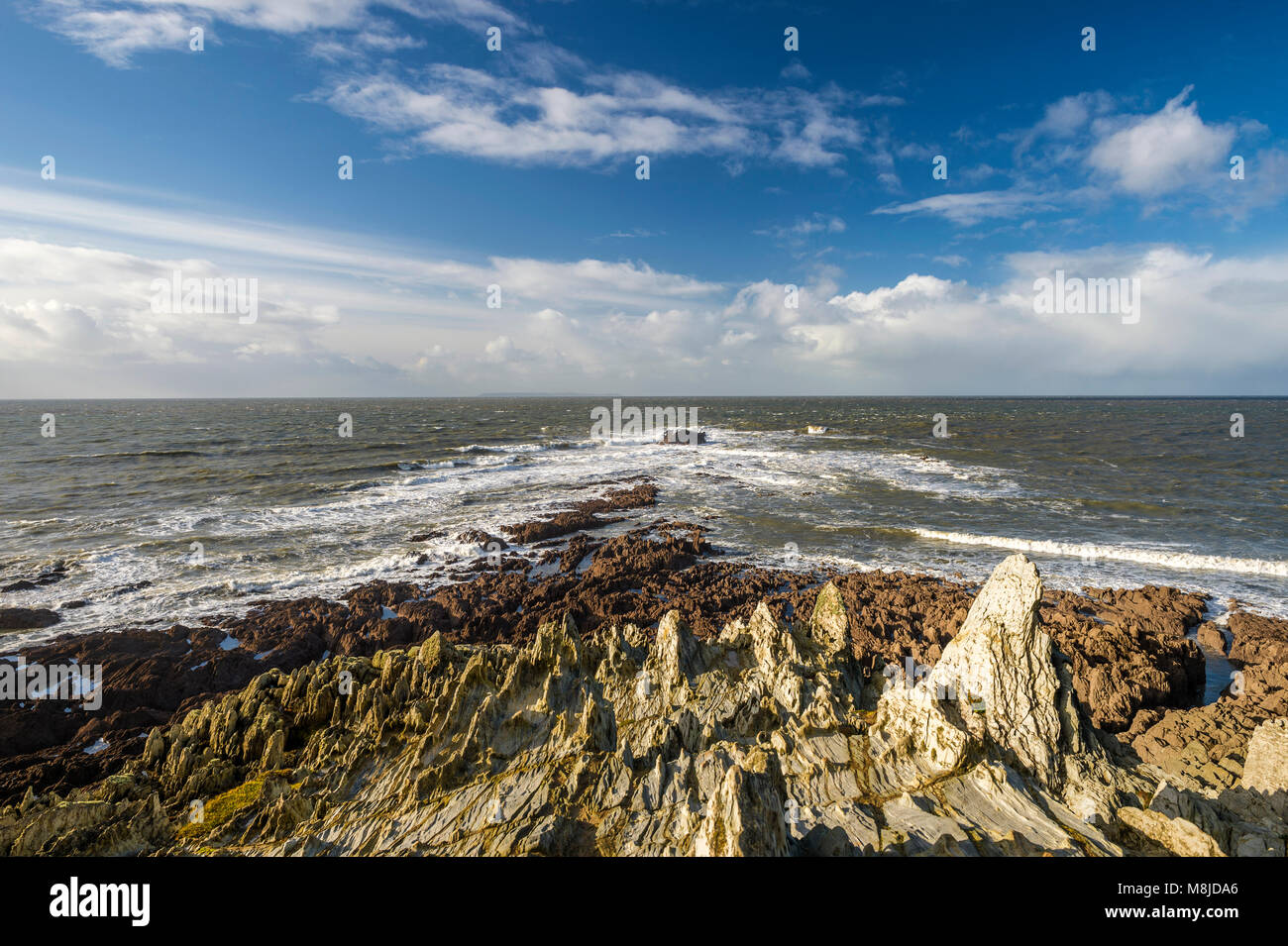 Great British Paisajes - North Devon Costa (Morte Punto y Morte piedra) Foto de stock