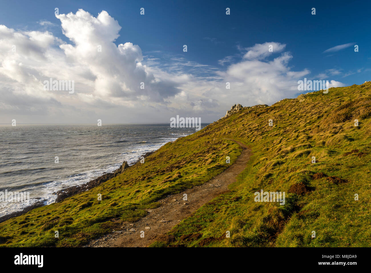 Great British Paisajes - North Devon Costa (Morte Rock y Morte Bay) Foto de stock