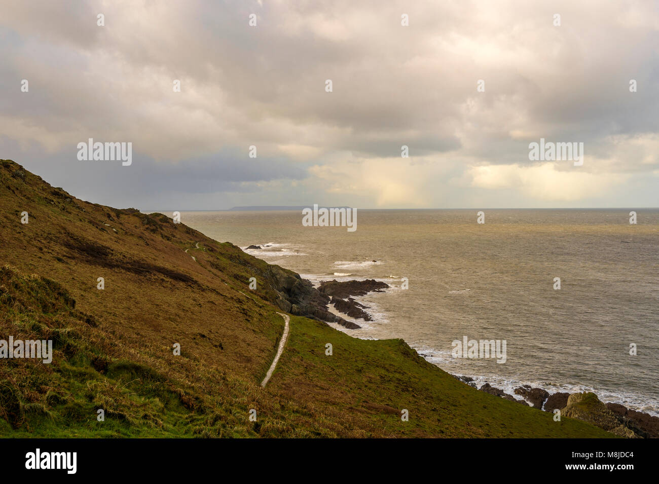 Great British Paisajes - North Devon Costa (Rockham Bay) Foto de stock