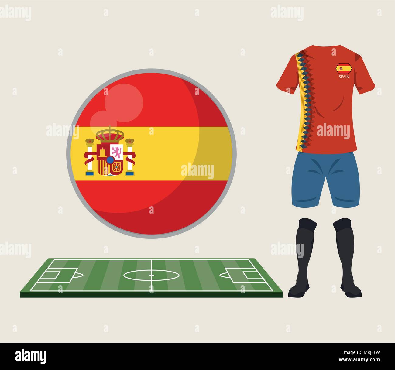 Fútbol España ropa deportiva ilustración vectorial diseño gráfico Imagen  Vector de stock - Alamy