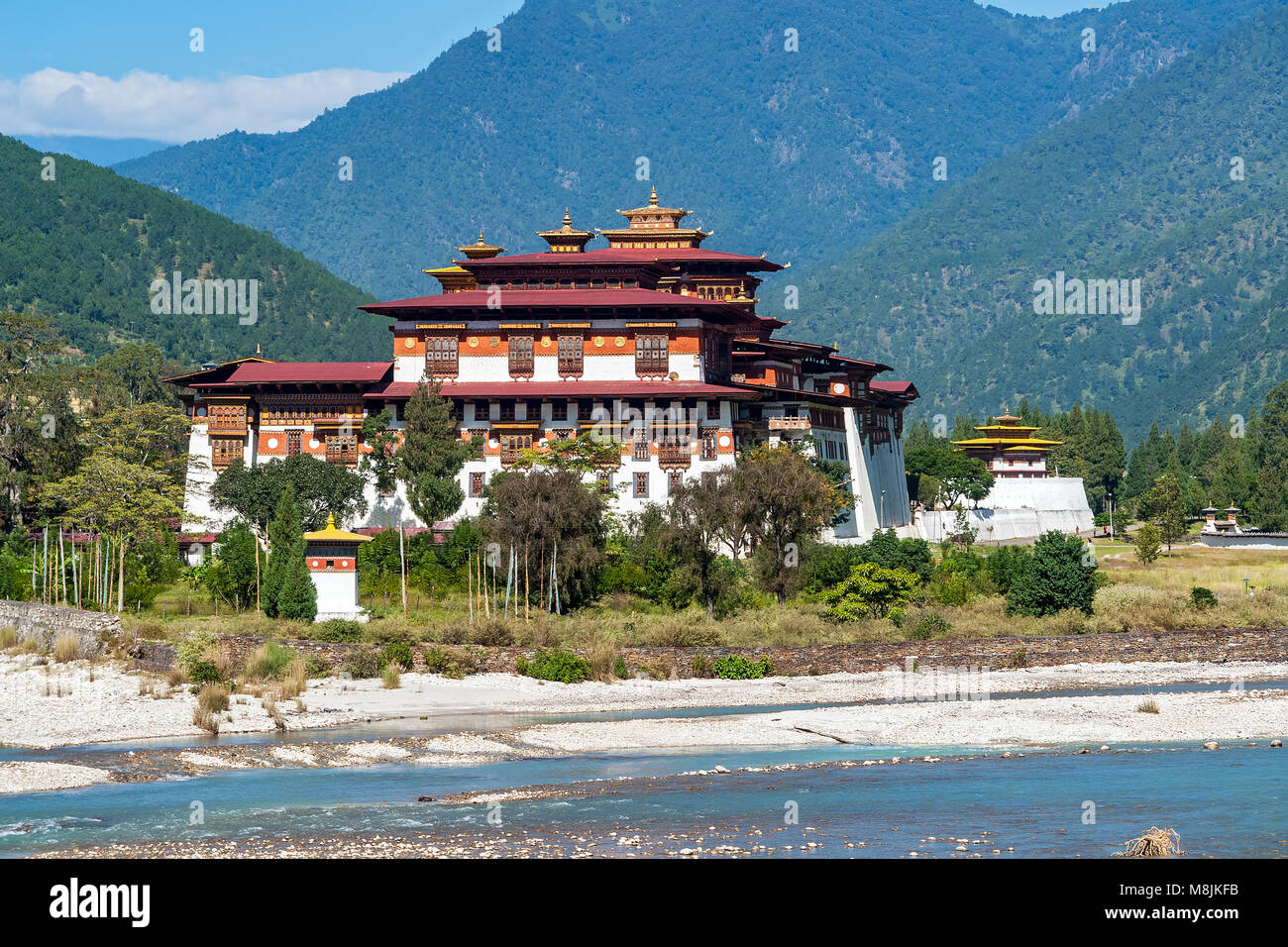 Punakha Dzong - Bután Foto de stock