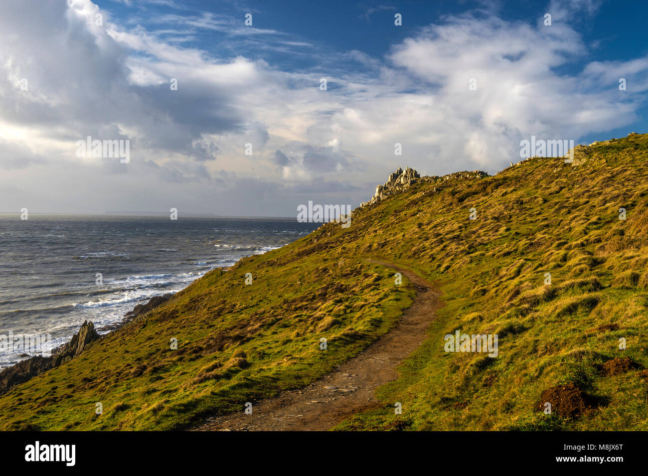 Great British Paisajes - North Devon Costa (Morte Rock y Morte Bay) Foto de stock